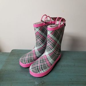 New western cheif Girls rubber insulated boots size 3 youth